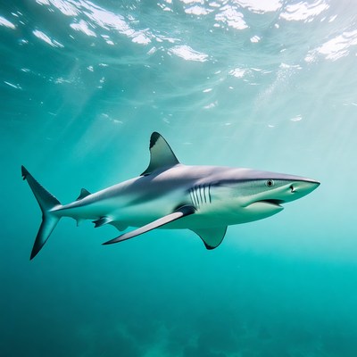 Blacktip shark swimming underwater