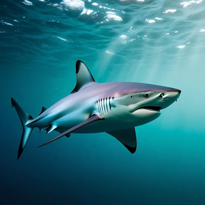 Blacktip shark swimming underwater