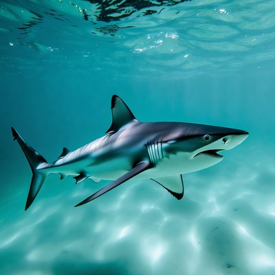 Blacktip shark swimming underwater