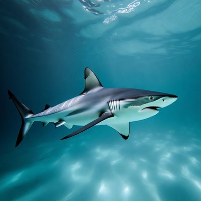 Blacktip shark swimming underwater