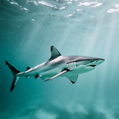 Blacktip shark swimming underwater