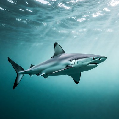 Blacktip shark swimming underwater