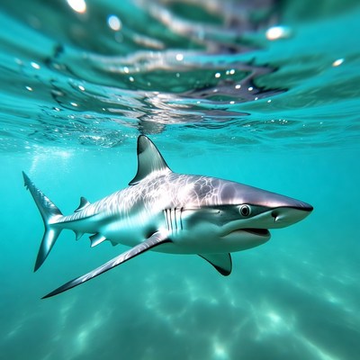Blacktip shark swimming underwater