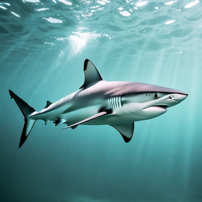 Blacktip shark swimming underwater