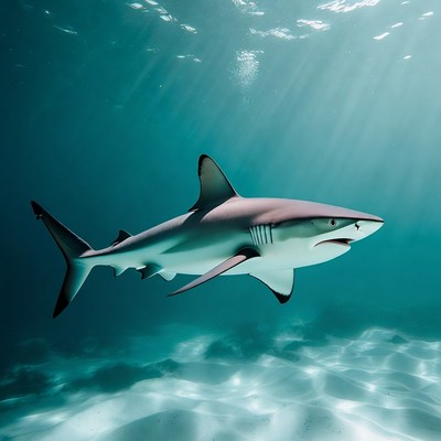 Blacktip shark swimming underwater