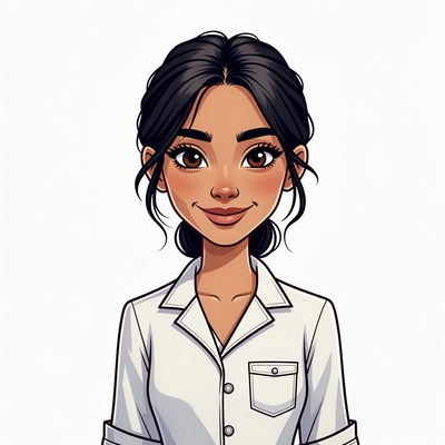 Smiling Asian woman in white shirt