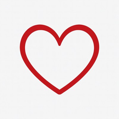 Red Heart Outline Icon