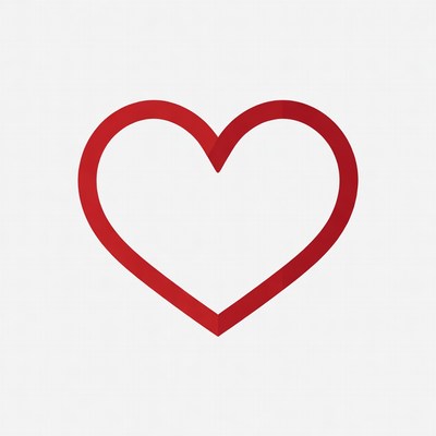 Red Heart Outline Icon