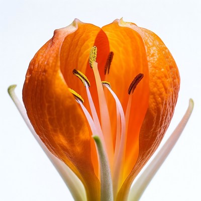 Orange Lily Flower Blooming