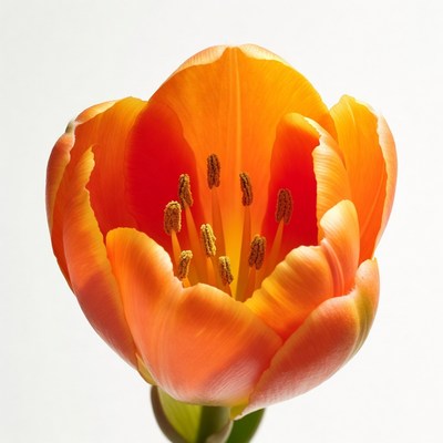 Orange tulip flower close-up