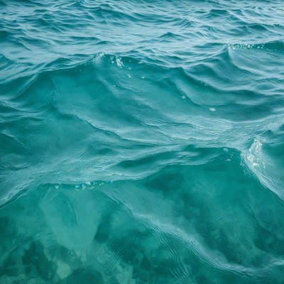Turquoise Ocean Waves Close-Up