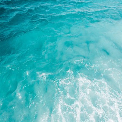 Turquoise Ocean Waves Surface