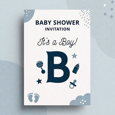 It's a Boy Baby Shower Invitation