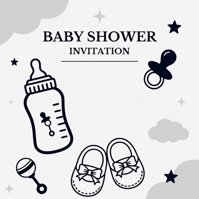 Baby Shower Invitation Clipart