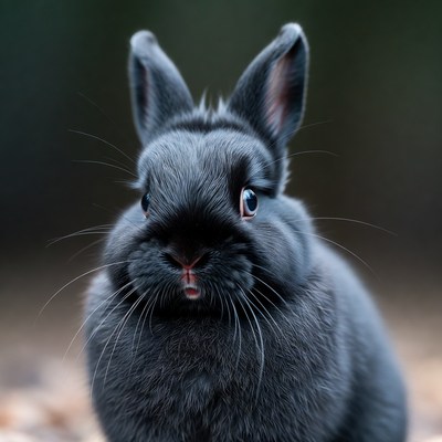 Black bunny rabbit close-up