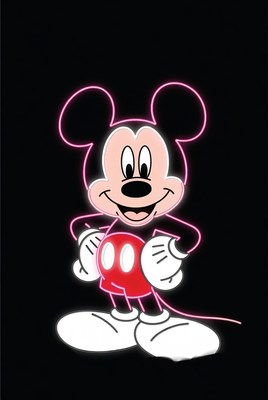 Neon Mickey Mouse Illustration