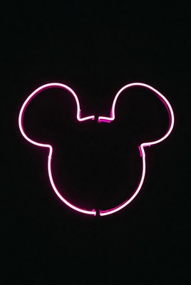 Pink Mickey Mouse Neon Sign