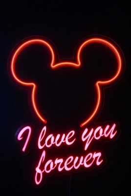 Mickey Mouse I Love You Forever Neon Sign