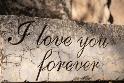 I Love You Forever stone engraving