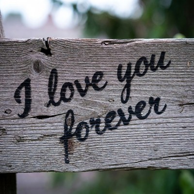 I Love You Forever wooden sign