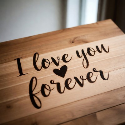 I Love You Forever Wooden Sign