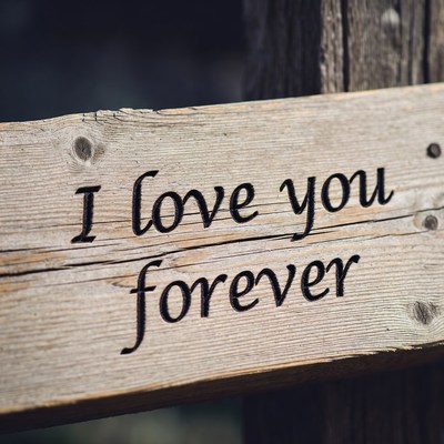 I Love You Forever Wooden Sign