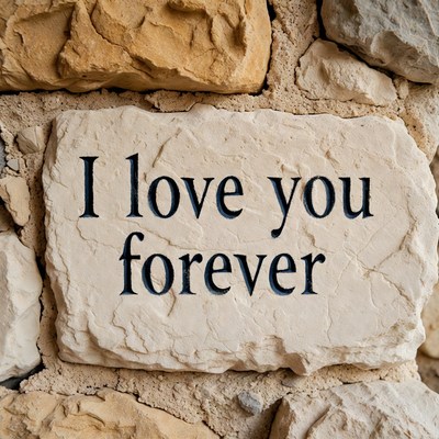 I Love You Forever Stone Wall
