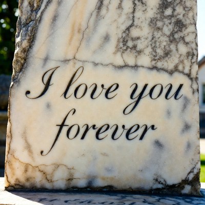 I Love You Forever on Marble Stone