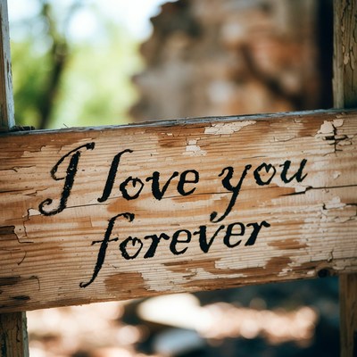 I Love You Forever Wooden Sign