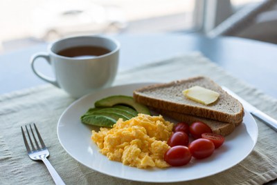 Scrambled Eggs Breakfast Plate