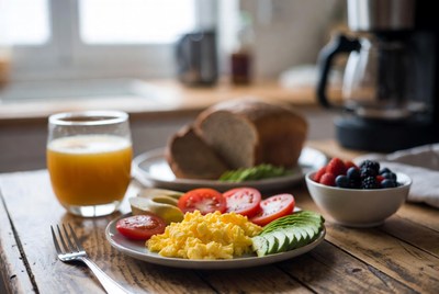 Scrambled Eggs Breakfast Plate