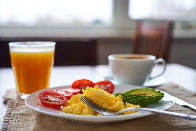 Scrambled Eggs Breakfast Plate