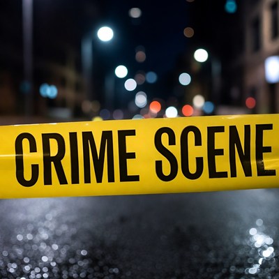 Crime Scene Tape at Night