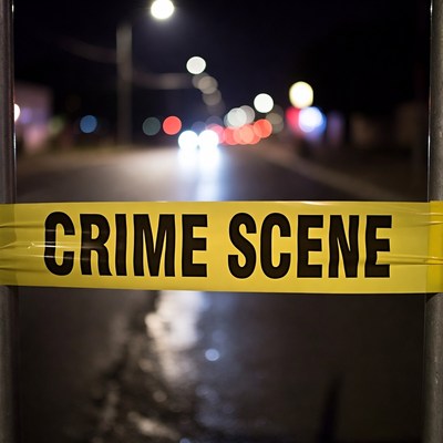 Crime Scene Tape at Night