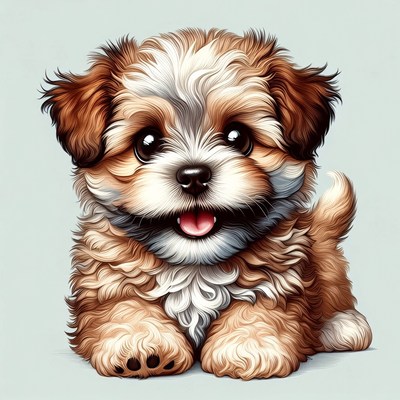 Cute Shih Tzu Puppy Smiling