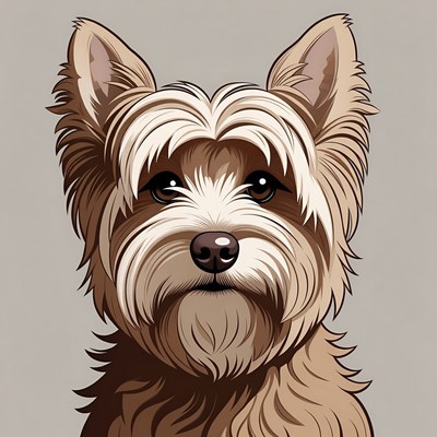 Yorkie dog illustration