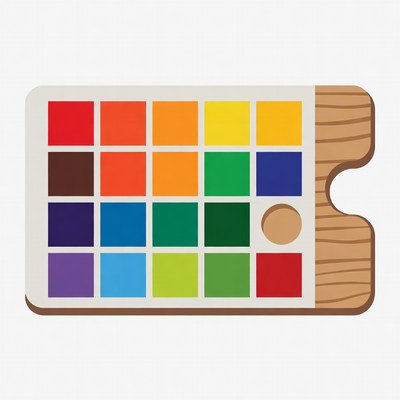 Colorful Paint Palette Illustration