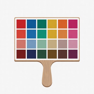 Color Palette Fan Illustration