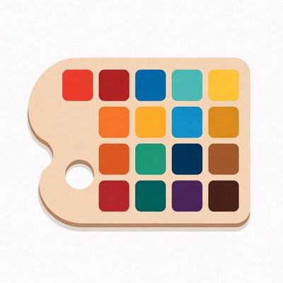 Colorful Artist Paint Palette