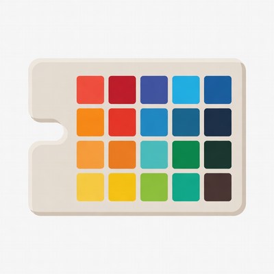 Colorful Paint Palette Illustration