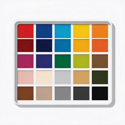 Color Palette Grid Illustration