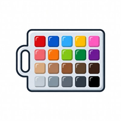 Colorful Paint Palette Illustration
