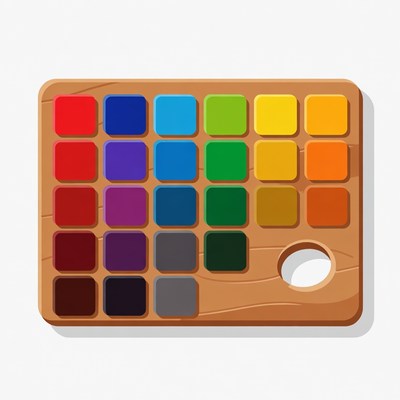 Colorful Paint Palette Illustration