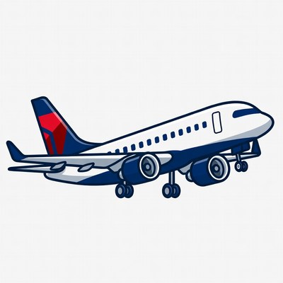 Delta Airlines airplane illustration