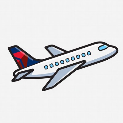 Delta Airlines Airplane Clipart