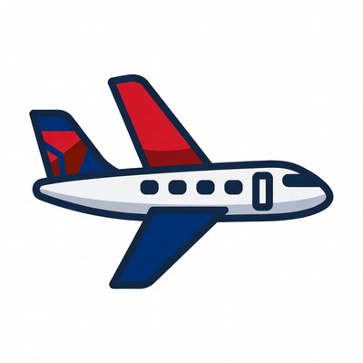 Delta Airlines Airplane Clipart