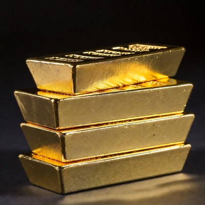 Stack of gold bars