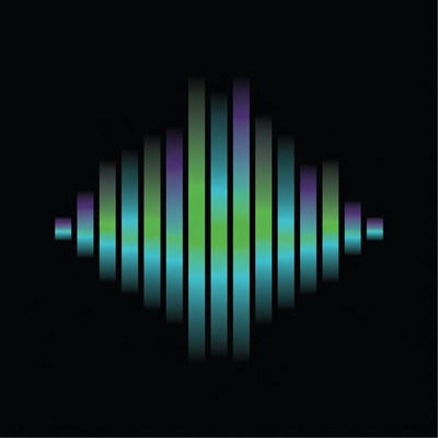 Glowing Blue Sound Wave