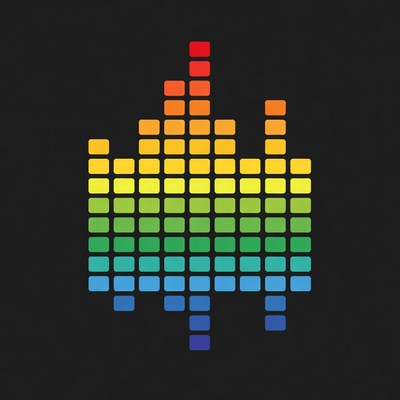 Colorful Music Equalizer Bars