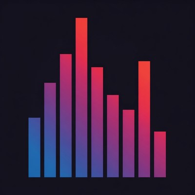 Colorful Vertical Bar Graph Chart